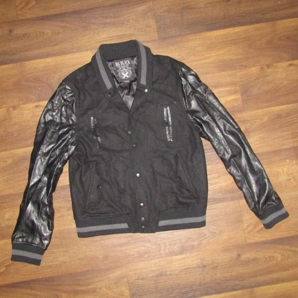 MG Black Other - MG Black Label Wool Jacket Faux Leather Size XL